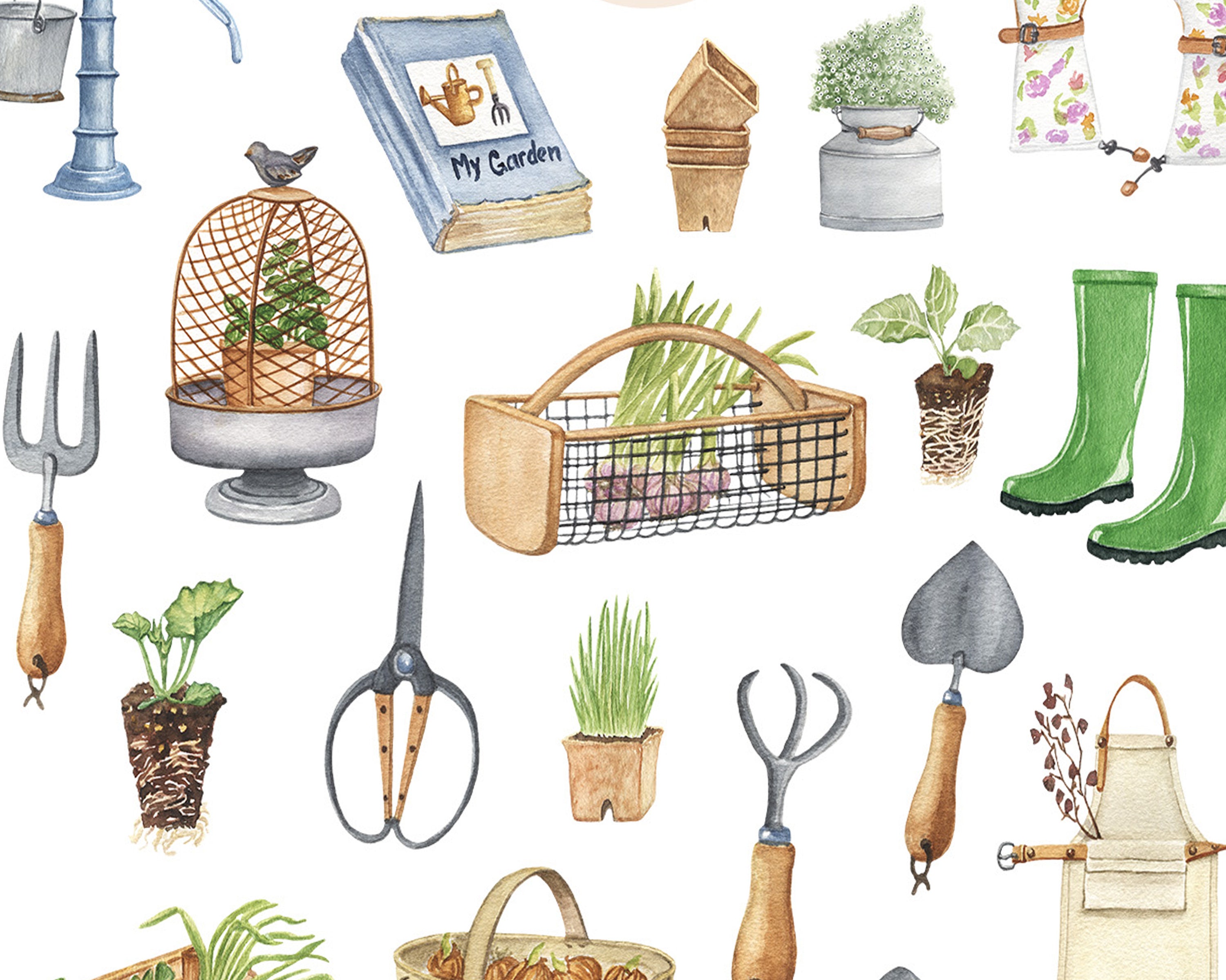 Spring Gardening Stickers Sheet | Bujo Stickers, Planner Stickers ...