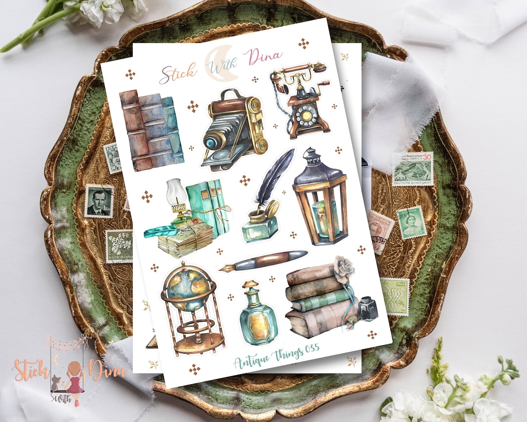 Retro Stickers Sheet | Bujo Stickers, Planner Stickers, Bullet ...