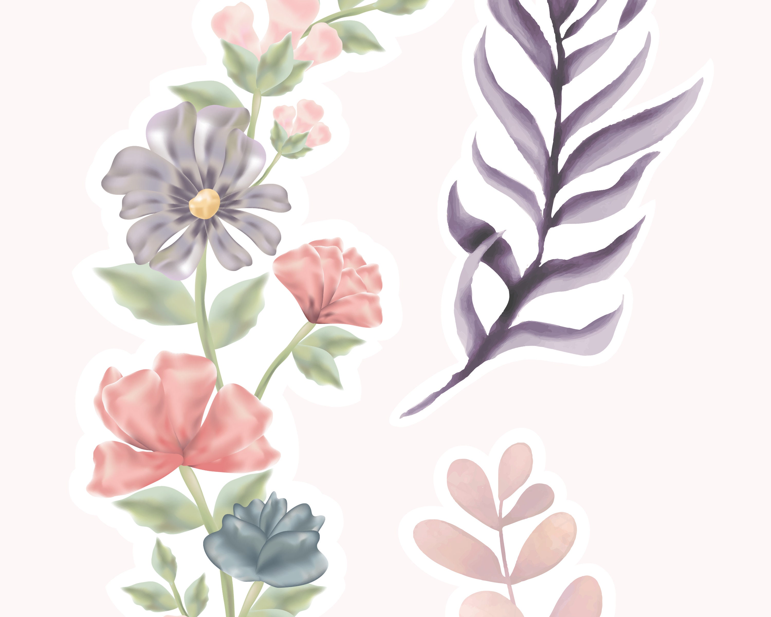 Spring Blossom Stickers Sheet | Bujo Stickers, Planner Stickers, Bullet ...