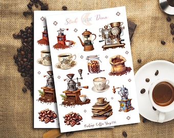 Spring Coffee Shop Stickers for Bullet Journal – ANOOK3