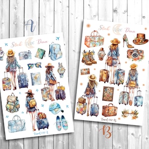 Travel Planner Stickers | Travel Journal Stickers, Traveling Aesthetic Stickers, Bullet Journaling Stickers, 087
