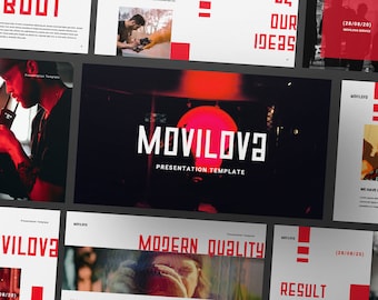 Movilova Powerpoint | Keynote | Google Slide Bundle Presentation Template | Canva Creative Brand Business Presentation