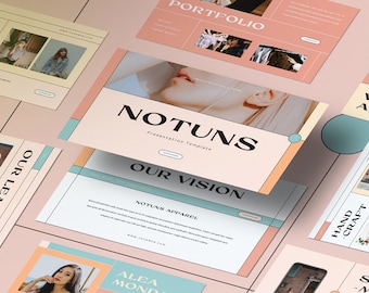Notuns Creative Powerpoint | Keynote | Google Slide Bundle Presentation Template | Canva Creative Brand Business Presentation