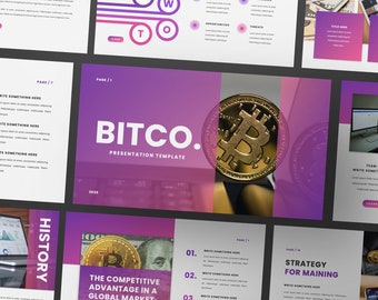 Bitco. Powerpoint | Keynote | Google Slide Bundle Presentation Template | Canva Creative Brand Business Presentation