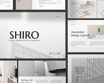 SHIRO Powerpoint | Keynote | Google Slide Bundle Presentation Template | Canva Creative Brand Business Presentation