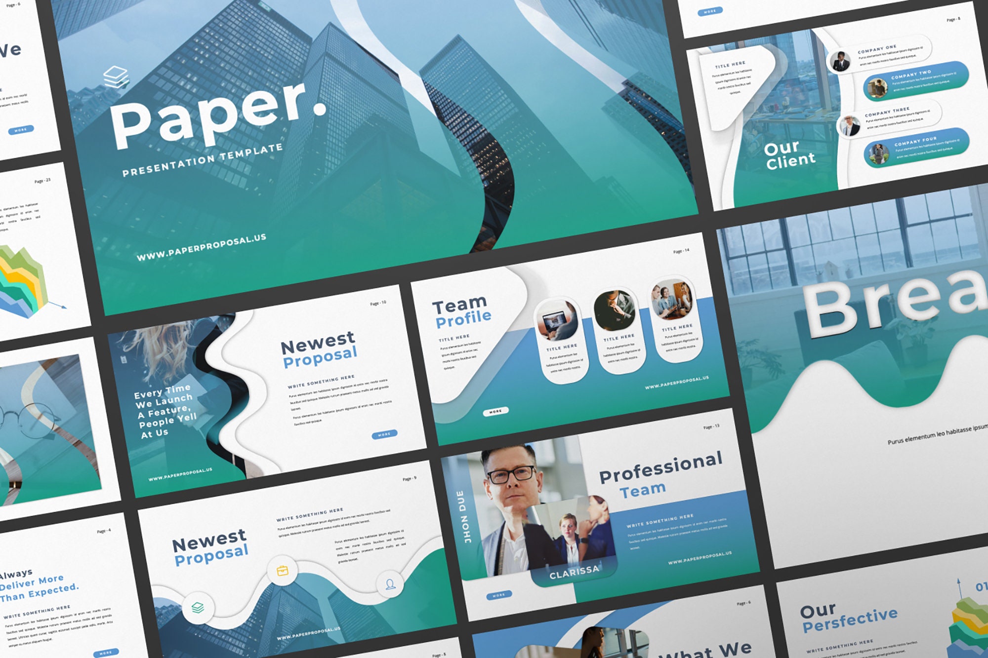 Paper Powerpoint | Keynote | Google Slide Bundle Presentation Template ...
