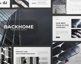 BACKHOME Powerpoint | Keynote | Google Slide Bundle Presentation Template | Canva Creative Brand Business Presentation