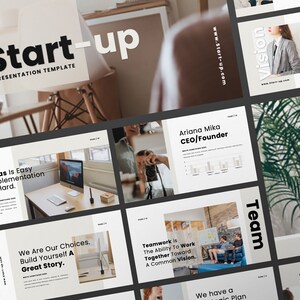 Start-up Powerpoint | Keynote | Google Slide Bundle Presentation Template | Canva Creative Brand Business Presentation
