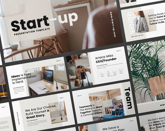 Start-up Powerpoint | Keynote | Google Slide Bundle Presentation Template | Canva Creative Brand Business Presentation