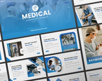 Medical Powerpoint | Keynote | Google Slide Bundle Presentation Template | Canva Creative Brand Business Presentation