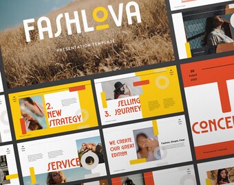 Fashlova Powerpoint | Keynote | Google Slide Bundle Presentation Template | Canva Creative Brand Business Presentation