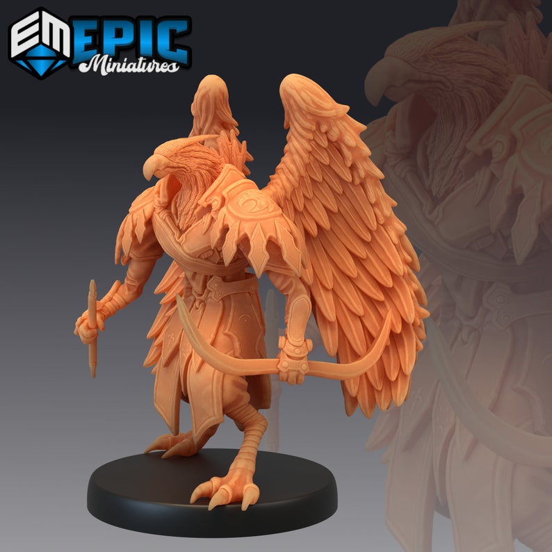 Birdfolk Eagle / Aarakocra 3 variants Epic Miniatures Bild 4