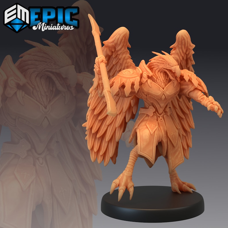 Birdfolk Eagle / Aarakocra 3 variants Epic Miniatures Bild 3