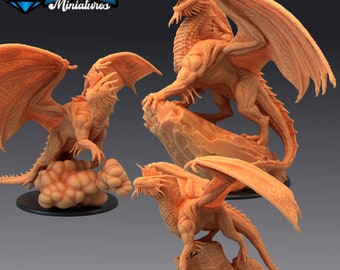 Silver Dragon (young to ancient - 3 variations) - Epic Miniatures