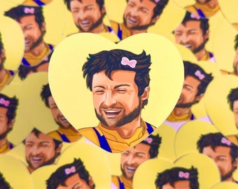 Wolvie 3in Heart Sticker Matte