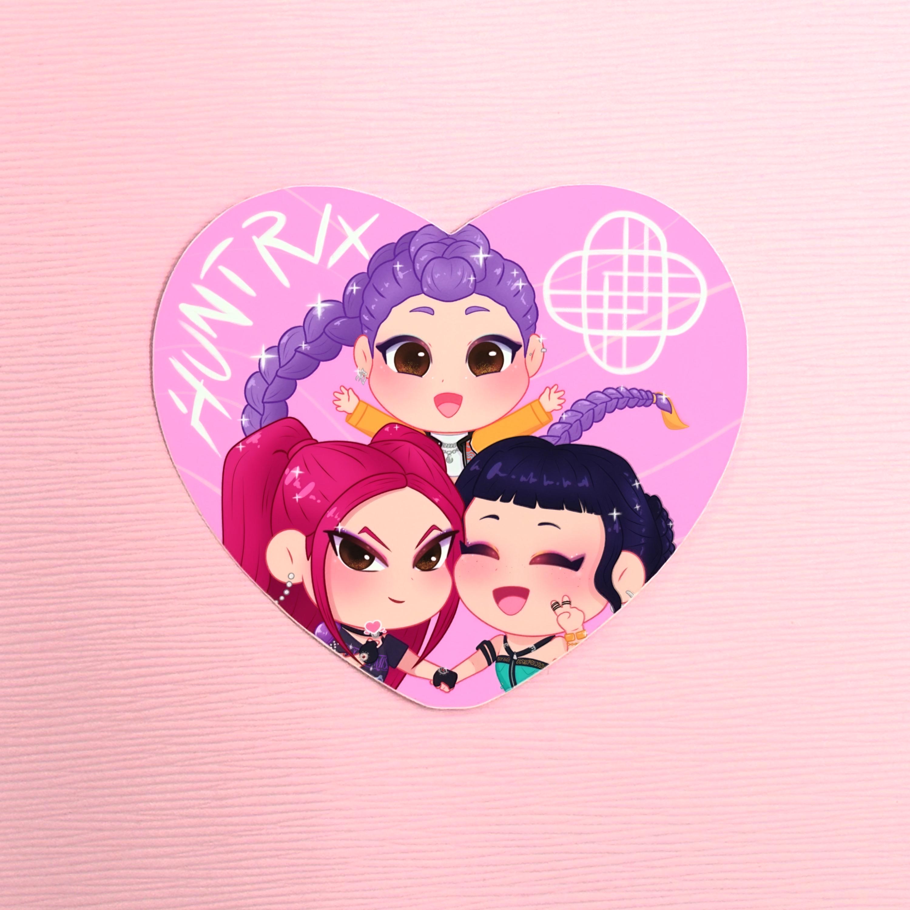 Huntrix 3in Heart Sticker Matte - Etsy