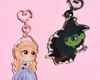 Wicked For Good Clear 3” Epoxy Double Sided Keychain