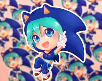 Miku Sonic 3in Sticker Matte