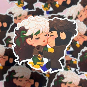 Rogue and Gambit 3 em adesivo fosco