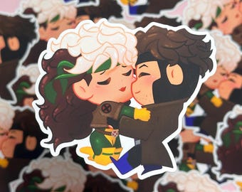 Rogue and Gambit 3in Sticker Matte