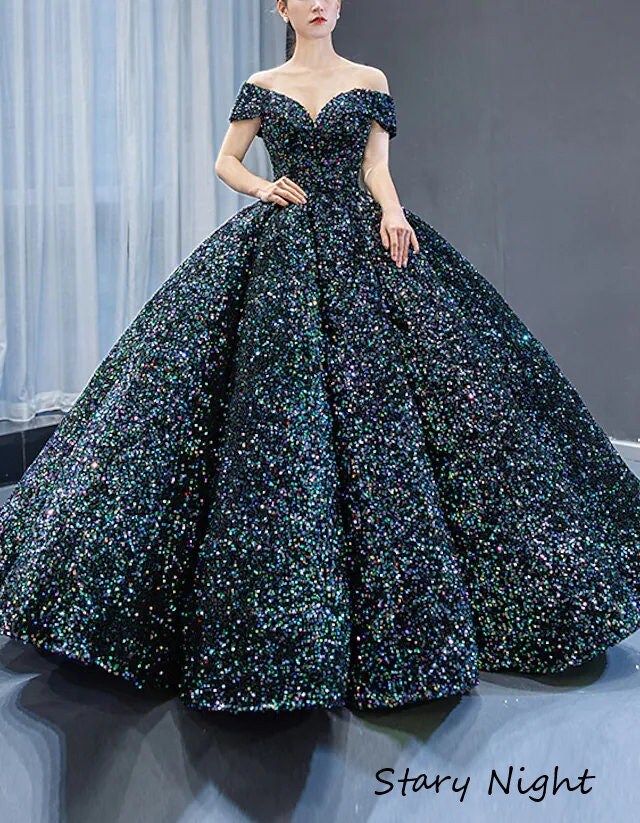 Black Ball Gown - Etsy