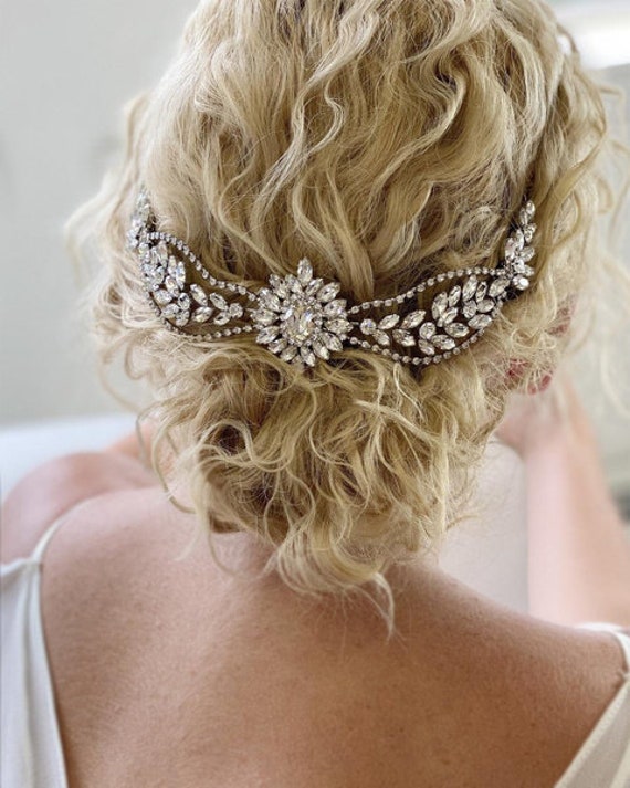 Abstract Crystal Flower Beaded Bridal Hair Comb Elaborate Old - Etsy Abstract Crystal Flower Beaded Bridal Hair Comb Elaborate Old - Etsy