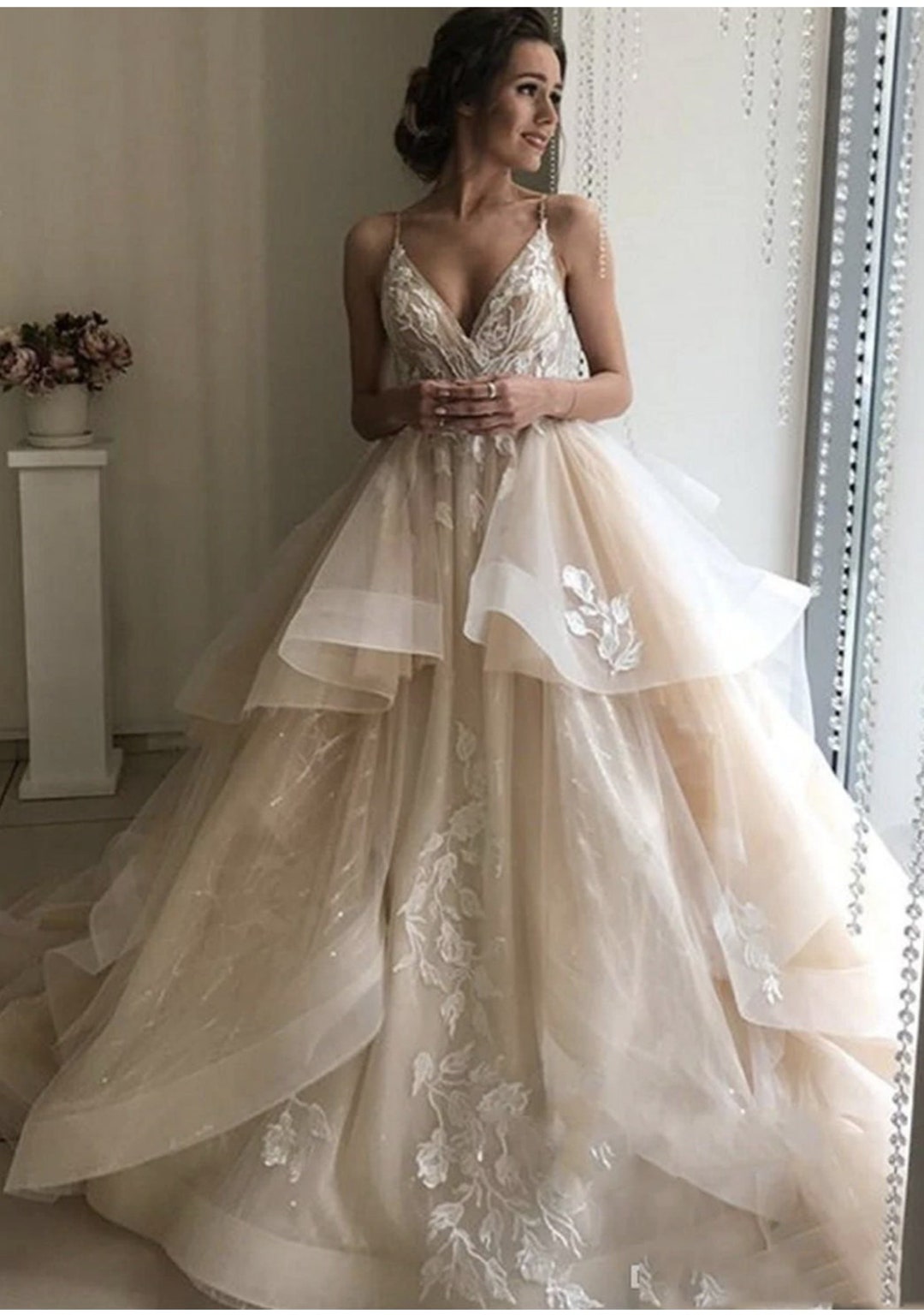 tiered tulle wedding skirt