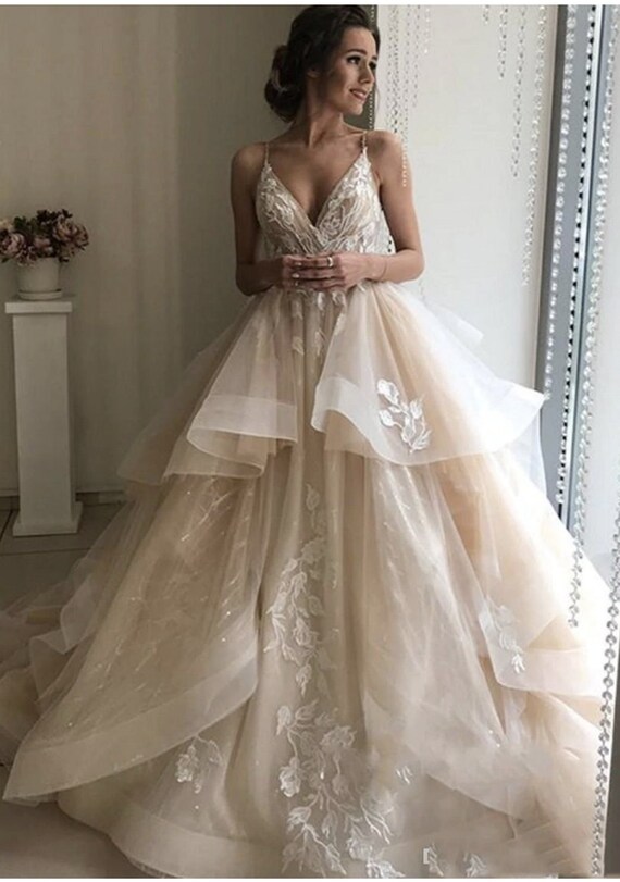 tiered tulle ball gown wedding skirt