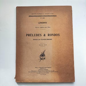 1915 | 110 pages CHOPIN Préludes et Rondos Noten Partitions Partitur Objet ancien