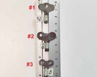 Clé de remontoir vintage - Clés de remontage en métal estampées de 2,5 mm ou 2,75 mm