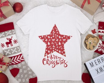 T-Shirt der schönsten Zeit des Jahres, Merry Christmas Shirt, Christmas T-Shirt, Star T-Shirt mit Weihnachtsprint