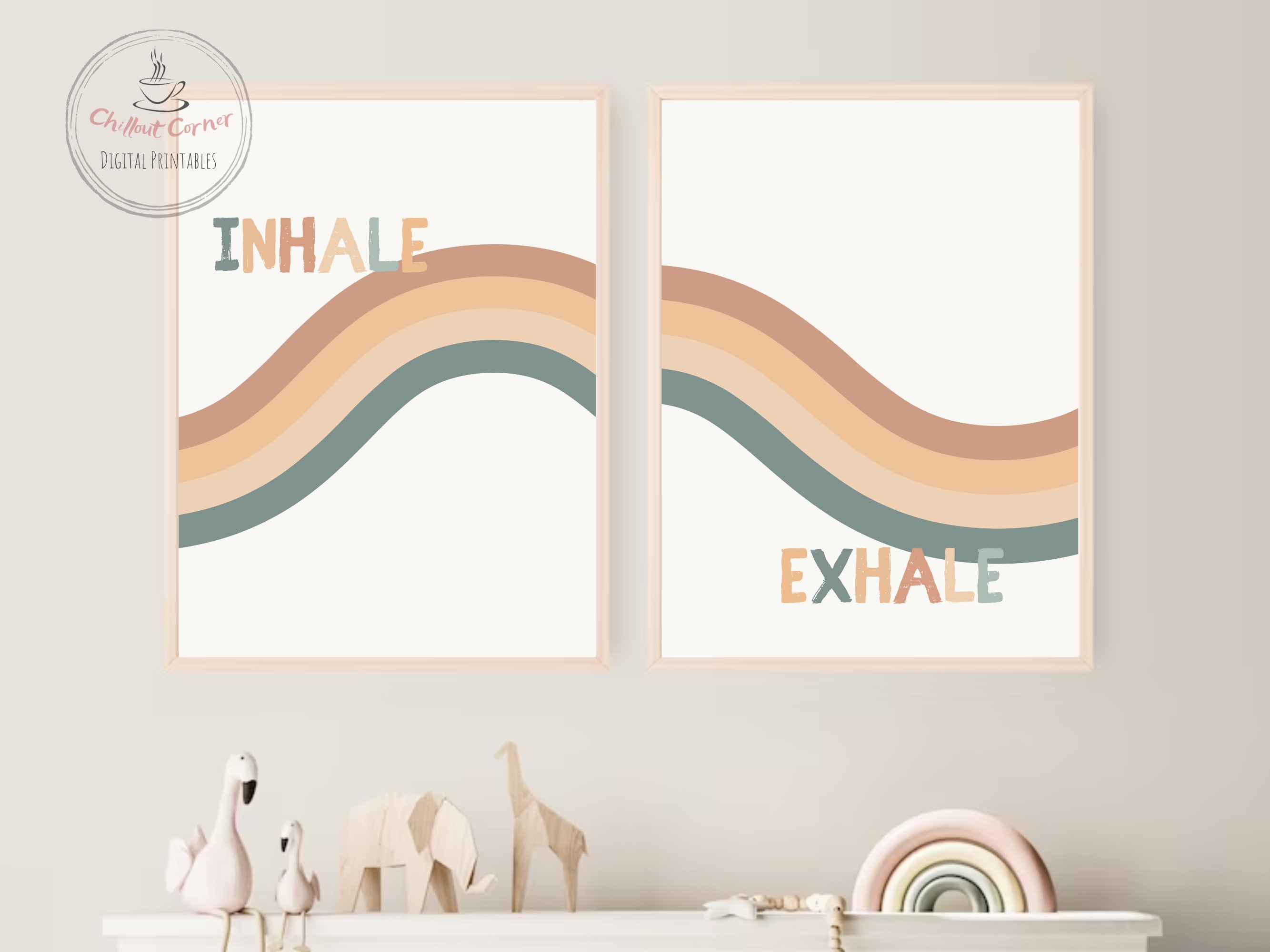 Set of 12 Soft Boho Calming Corner Posters, Coping Techniques Wall Art ...
