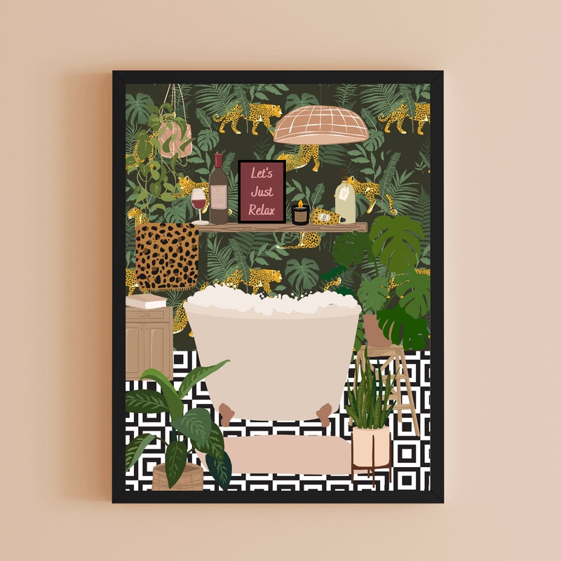 Tropical Bathroom - Etsy
