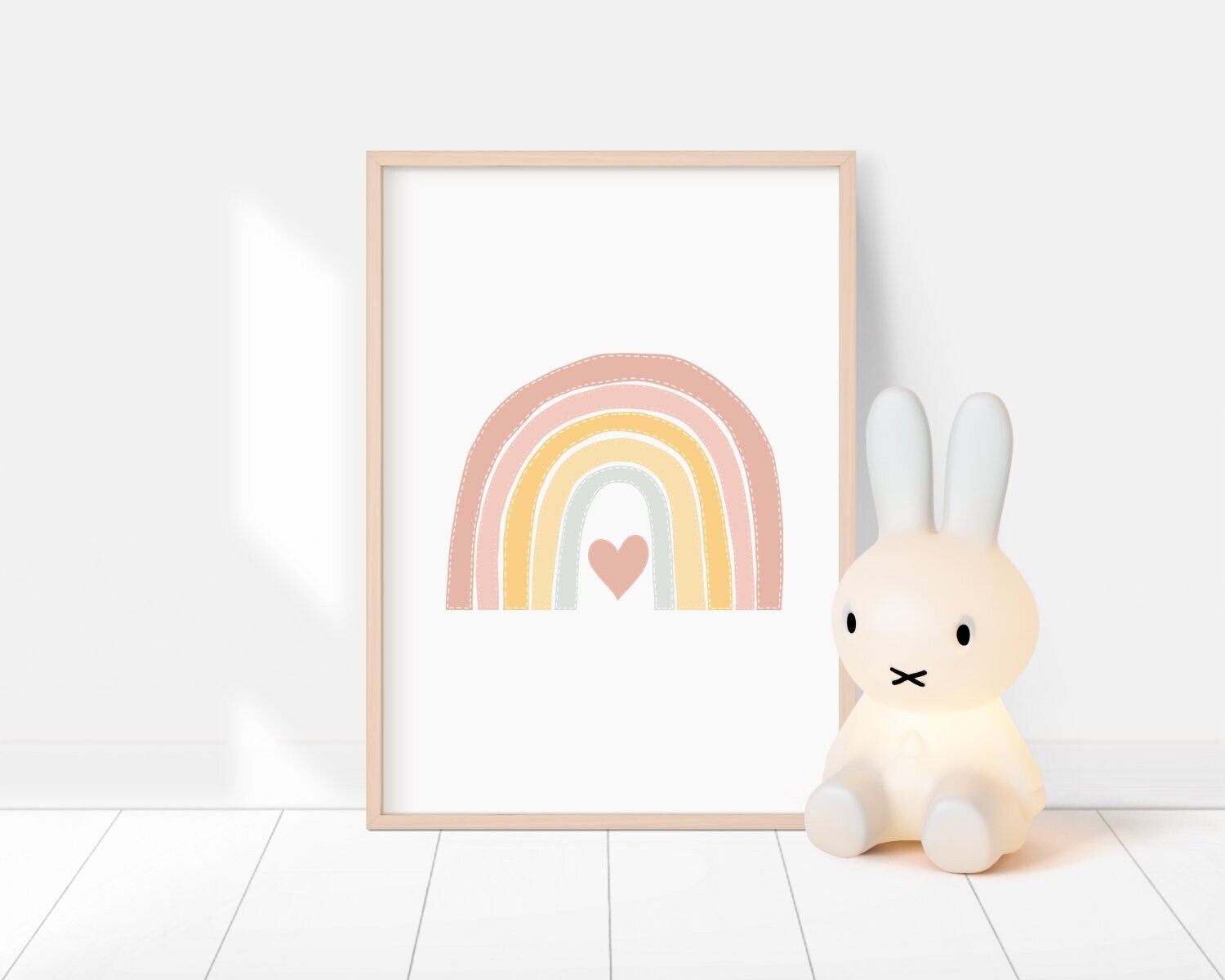 Pastel Rainbow Printable Artwork, Pastel Nursery Decor, Toddler Rainbow ...