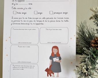 La Lettre au père Noël à imprimer avec sa réponse- Noël -