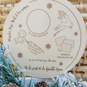 Assiette du «Père Noël en bois» - Plateau Père Noël - Carte étape bébé bois