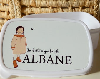 Boite à goûter personnalisée - Boite goûter - Goûter enfant - Boite à repas - Cadeau enfant - Lunch box - Rentrée scolaire