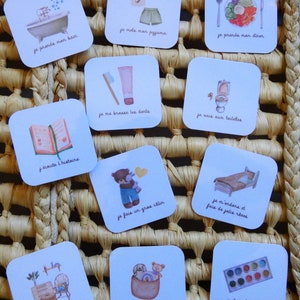 Nos jolies cartes routine «matin/soir/quotidien» -Carte routine - Carte bébé -