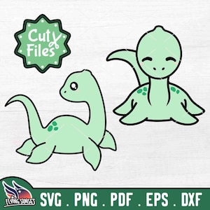 ネス湖の怪物 SVG、かわいいネッシー PNG、未確認生物の漫画、かわいいクリップアートセット、ネス湖の生き物、都市伝説ステッカー、I Believe シャツ DXF