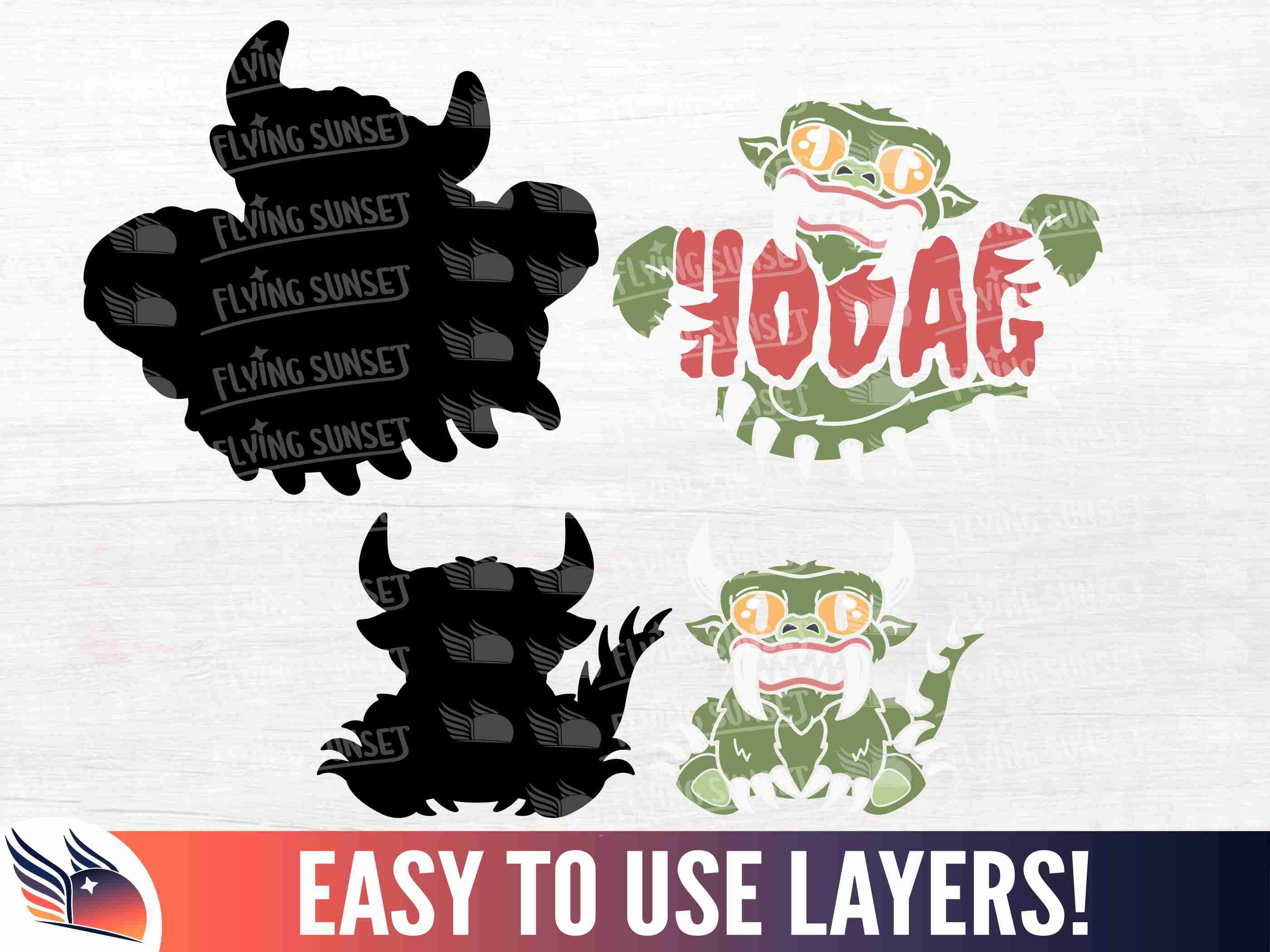 Hodag Vector Hodag SVG Cryptid Bundle, Hodag Clipart PNG, Kwaii Cut File Cricut ...