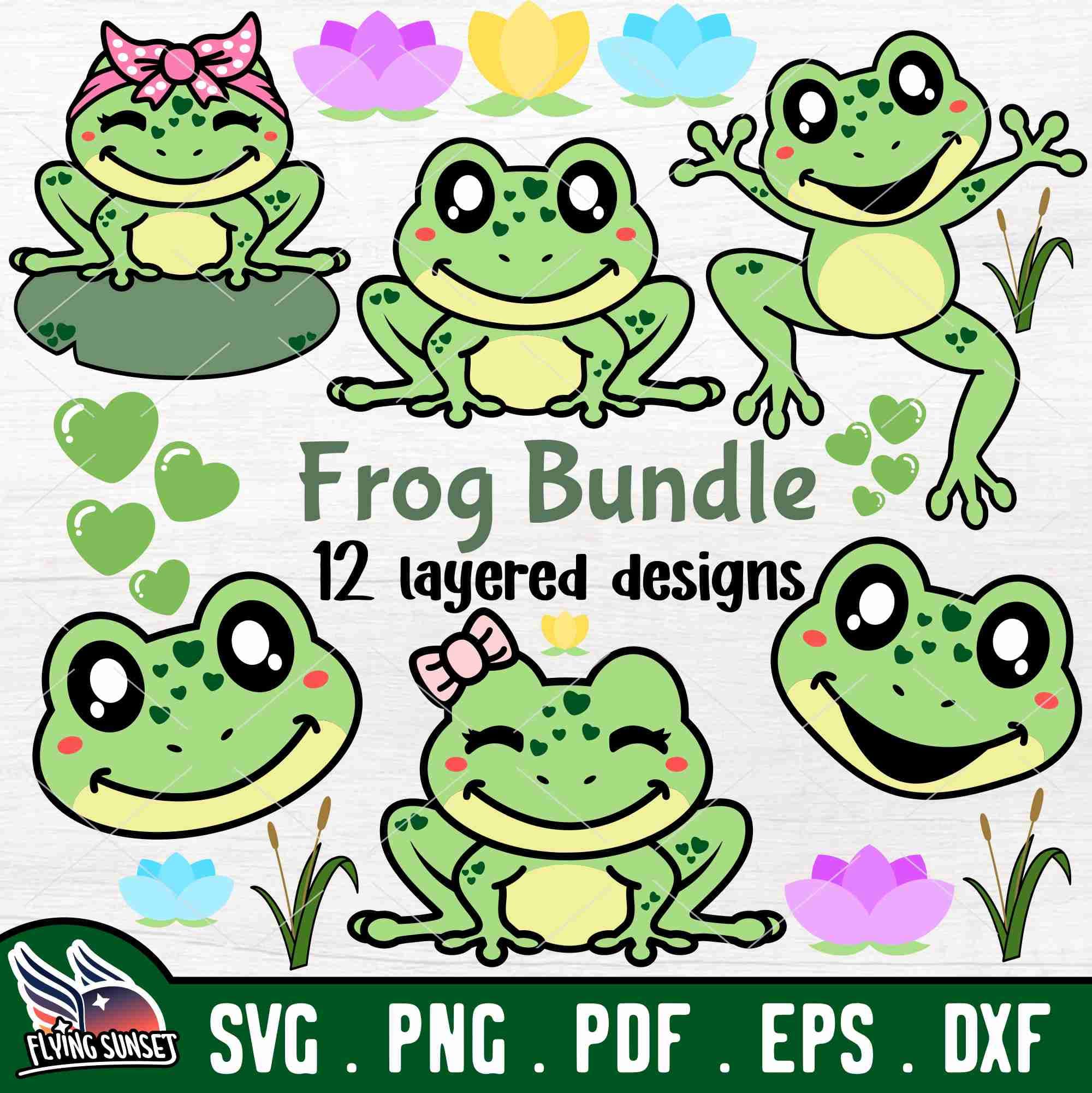 Cute Frog Stickers 
