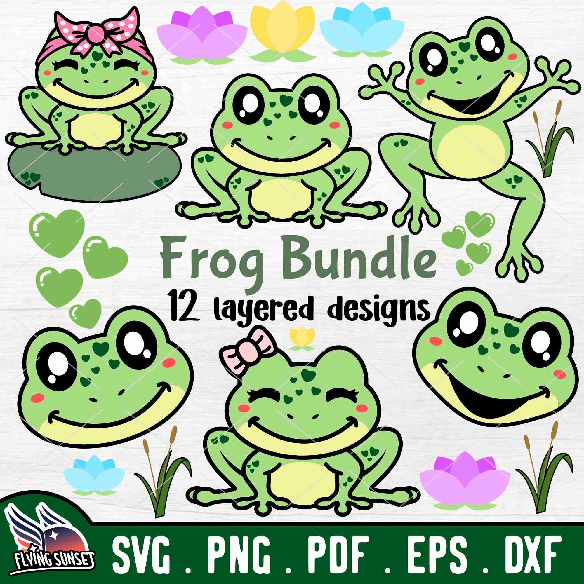 Cute Frog Stickers 