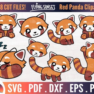 Red Panda SVG, Cute Red Panda Clipart PNG, Kawaii Jungle Animal Face ...