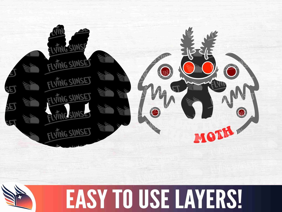 Printable Mothman Cute Mothman SVG Decal, Long Live Mothman West Virginia, Printable ...