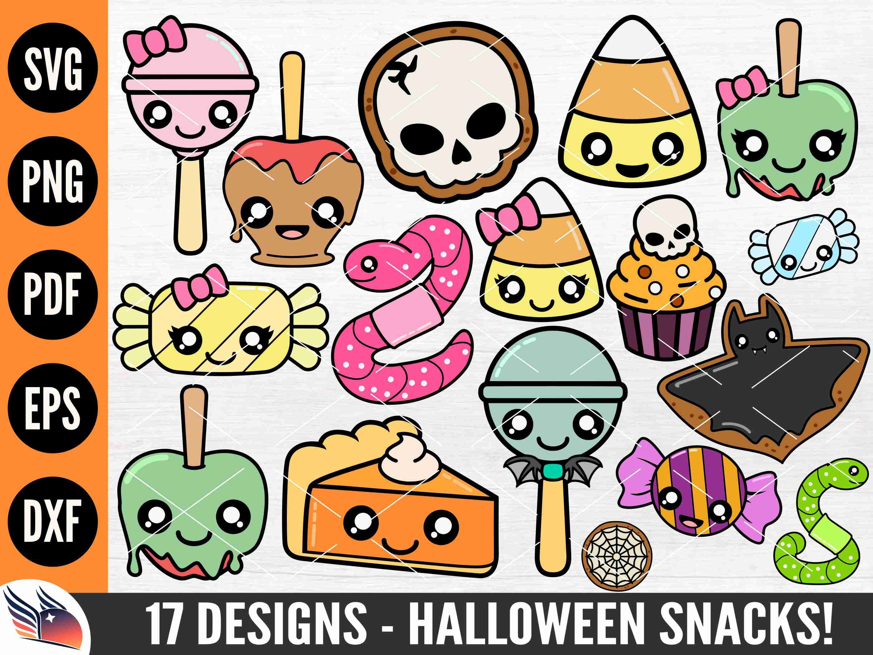 Halloween Candy SVG Clip Art, Trick or Treat Sweets PNG, Cute Halloween ...