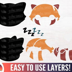 Red Panda SVG, Cute Red Panda Clipart PNG, Kawaii Jungle Animal Face ...