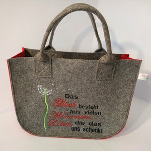 Filztasche mittel mit Stickmotiv und Personalisierung Bild 1