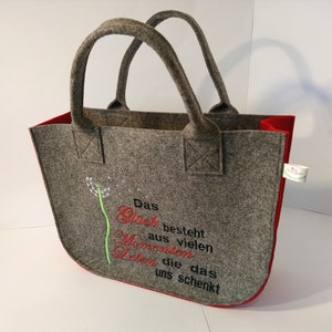 Filztasche mittel mit Stickmotiv und Personalisierung Bild 2