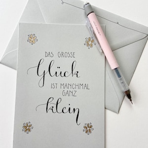 Wenskaart - handschrift - geluk
