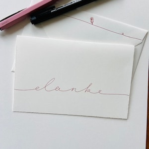 Danke - Grußkarte - handgeschrieben - Handlettering